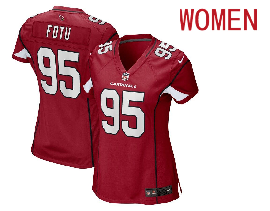 Women Arizona Cardinals #95 Leki Fotu Nike Red Game NFL Jersey
